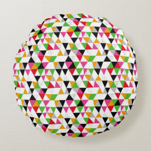 Cojín Redondo ¡Es un fiesta fractal! Esta cosecha de colores viv