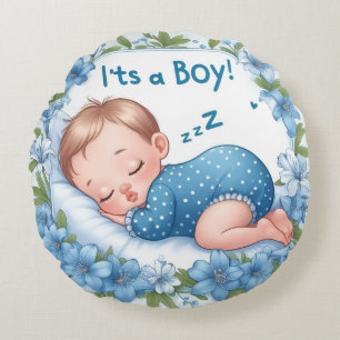 Cojín Redondo Es una ducha de bebé para niño