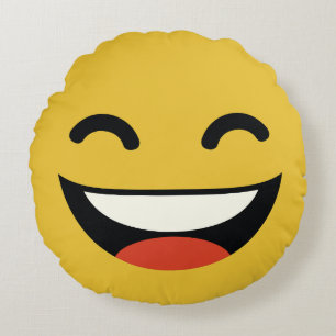 Cojín Redondo ésa es una emoji feliz del tipo
