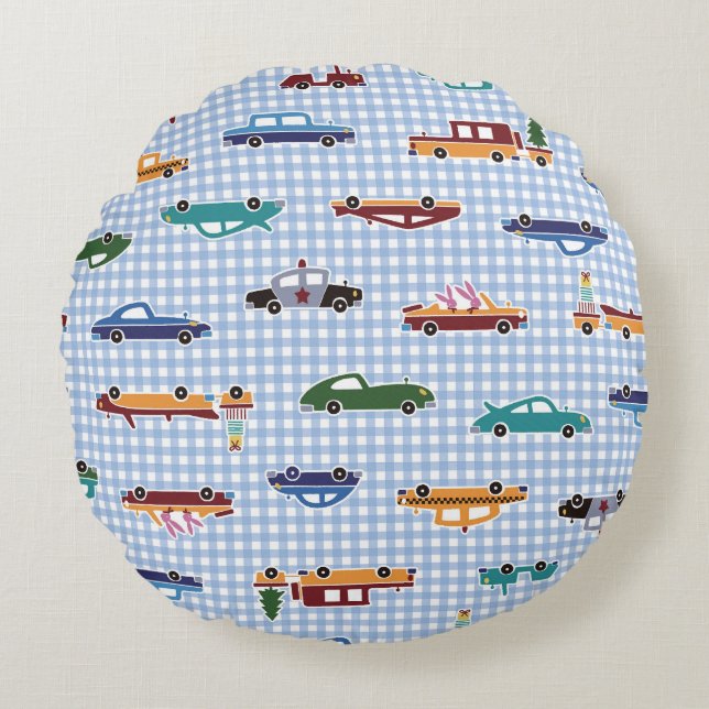 Cojín Redondo Esbozo de coche corto: sencillo y sin inconvenient (Anverso)