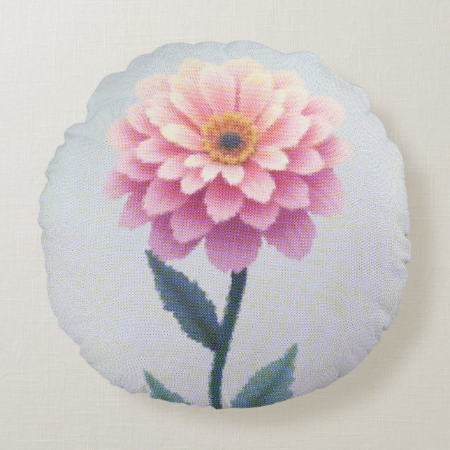 Cojín Redondo Esbozo pepinal efímero (Anverso)