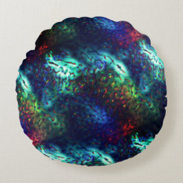 Cojín Redondo Escalas ostentosas en un fondo de color arrojar al