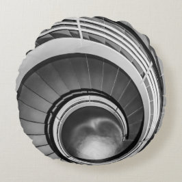 Cojín Redondo Escalera circular BW
