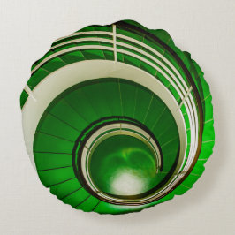 Cojín Redondo Escalera circular verde