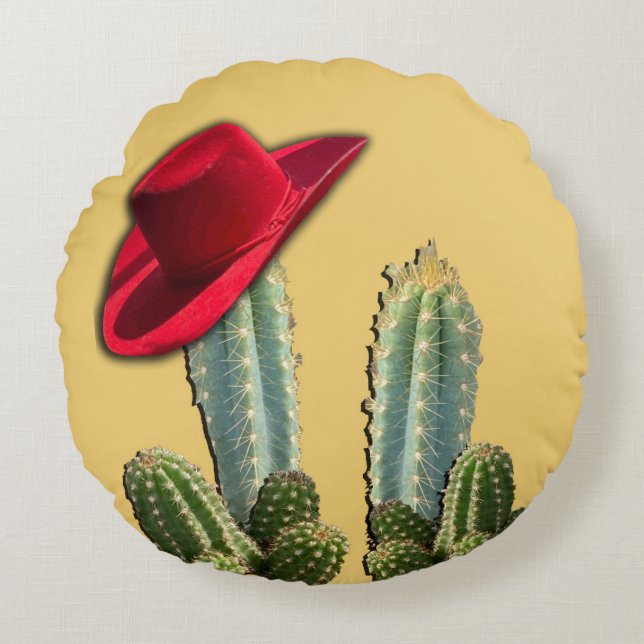Cojín Redondo Escena del Suroeste (Anverso)