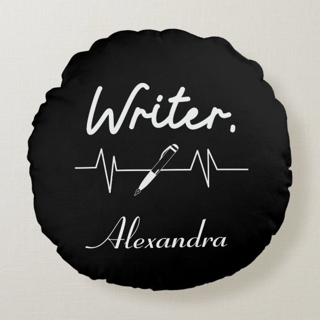 Cojín Redondo Escritor (Anverso)