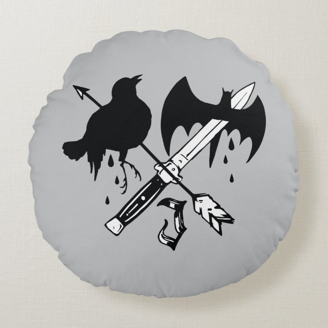 Cojín Redondo Escuadrón suicida | Símbolo de broma (Anverso)