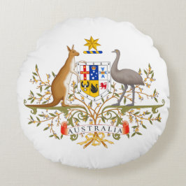 Cojín Redondo Escudo de armas de Australia