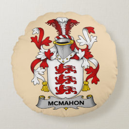 Cojín Redondo Escudo de Armas de la Familia McMahon