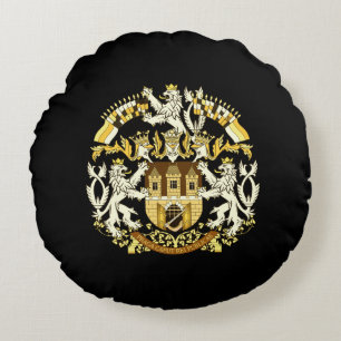 Cojín Redondo Escudo de armas de Praga