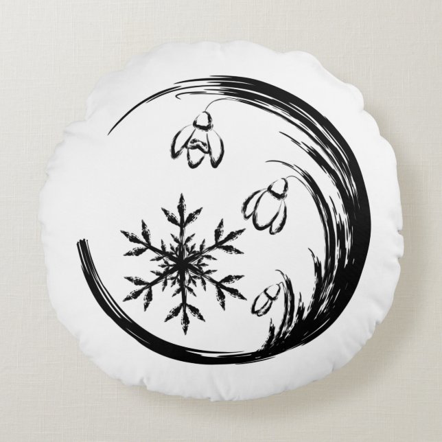 Cojín Redondo Escudo de invierno (Anverso)