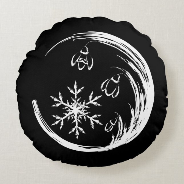 Cojín Redondo Escudo de invierno (Anverso)