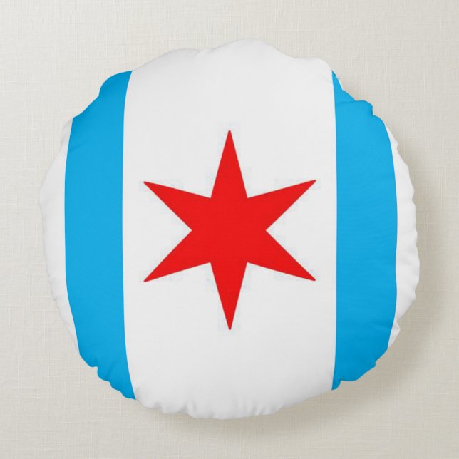 Cojín Redondo Escudo del Snuggle de capitán Chicago (Reverso)