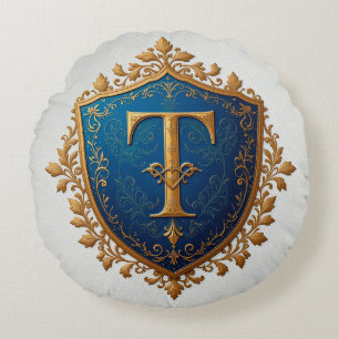 Cojín Redondo Escudo heráldico decorativo