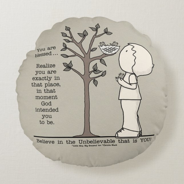 Cojín Redondo Ese lugar (Anverso)