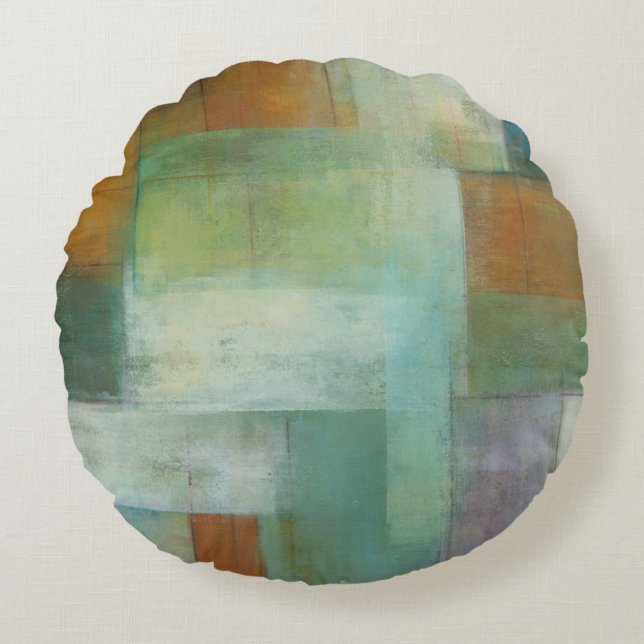 Cojín Redondo Esencia Azul del Lago II (Anverso)