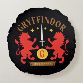 Cojín Redondo Espada gráfica de doble león de la casa GRYFFINDOR