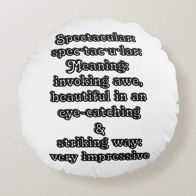 Cojín Redondo Espectacular: especificación de definición・tac・u・l (Anverso)