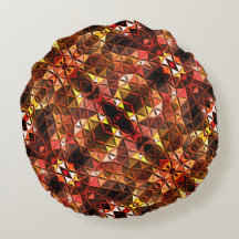 Espejo de triángulos rojos que generan formas rara