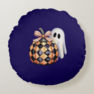 Cojín Redondo Espeluznante Camiseta Ghost Peek Halloween, Checke