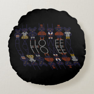 Cojín Redondo Espeluznantes monstruos de Halloween