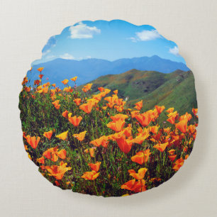 Cojín Redondo Espías de California cubriendo una colina