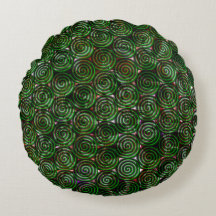 Espirales de color verde oscuro transparentes en l