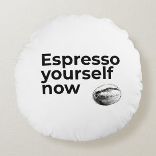 Cojín Redondo Espresso ya mismo café con café