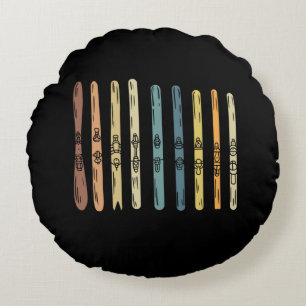 Cojín Redondo Esquí - Colección de tablas de esquí
