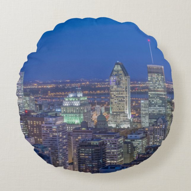 Cojín Redondo Esquina en el crepúsculo 2 (Anverso)