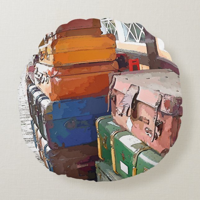 COJÍN REDONDO ESTACIONES DE TREN (Anverso)