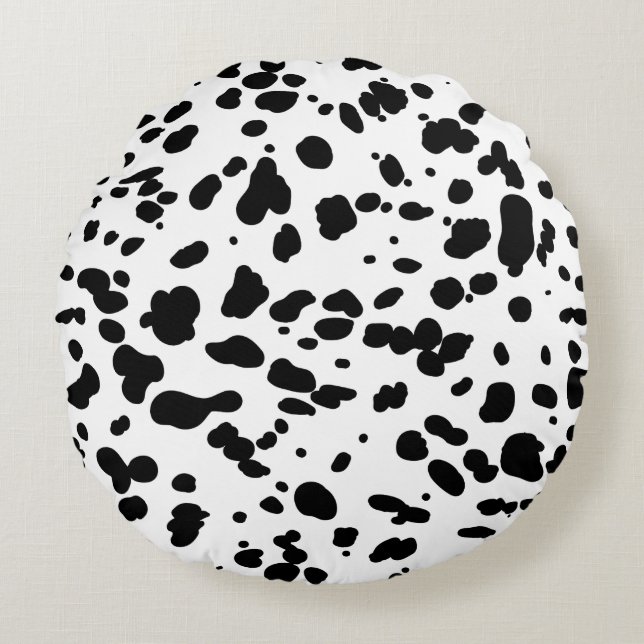 Cojín Redondo Estampado Dalmata (Anverso)