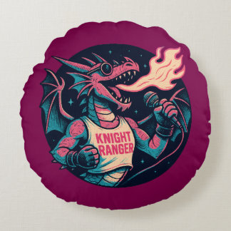 Cojín Redondo Este dragón se derrama fuego