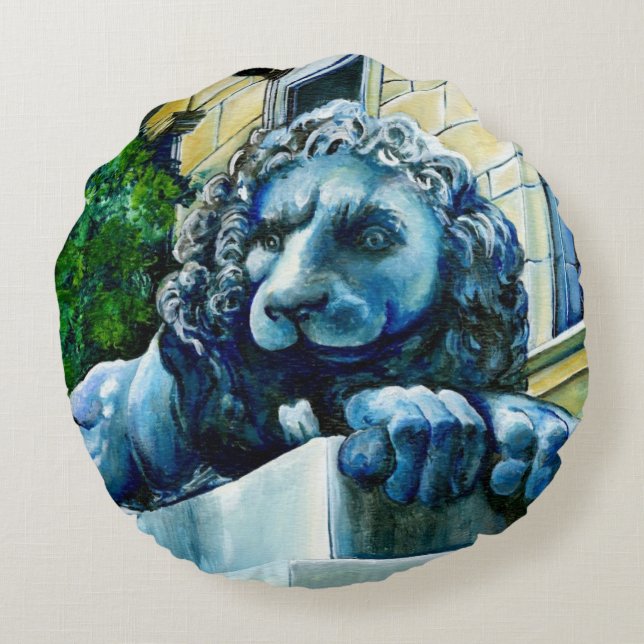 Cojín Redondo Esteemed Feline, Washington DC, EE. UU. (Reverso)