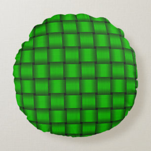 Cojín Redondo Estilo de cinta verde de Kelly