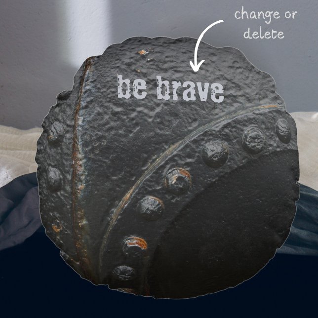 Cojín Redondo Estilo industrial metalizado negro (Subido por el creador)