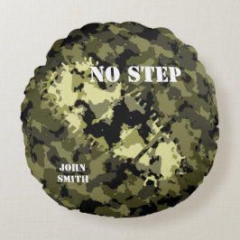 Cojín Redondo Estilo militar pintado de camuflaje