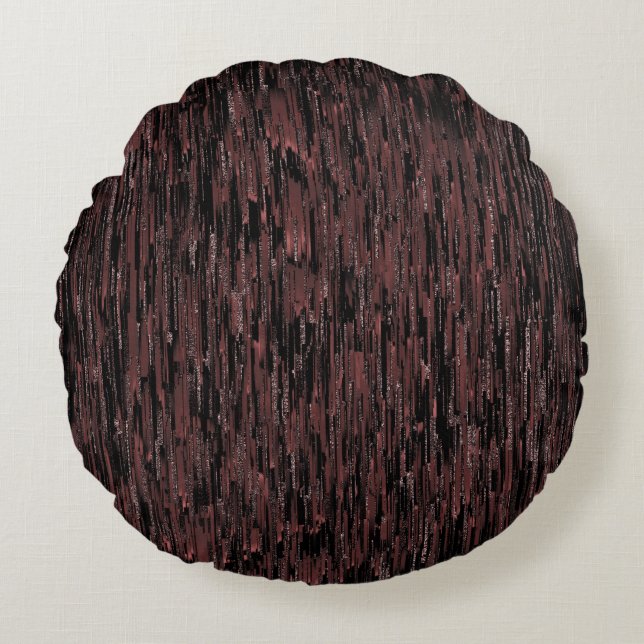 Cojín Redondo estilo mosaico de Borgoña con fondo áspero (Anverso)