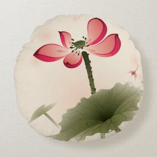 Cojín Redondo Estilo oriental Lotus