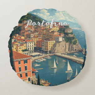 Cojín Redondo Estilo vintage Portofino Genova Italia
