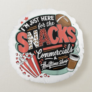COJÍN REDONDO ESTOY AQUÍ POR SNACKS COMERCIALES Y DESCANSO