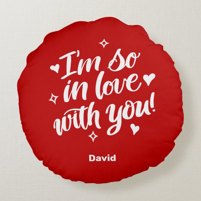 Cojín Redondo Estoy tan enamorada de ti (Reverso)