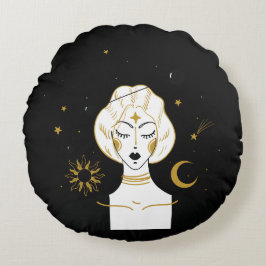 Cojín Redondo Estrella astrológica