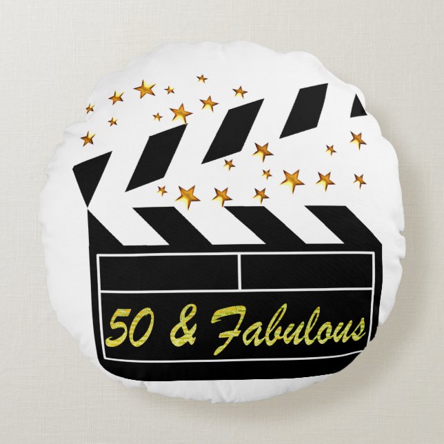 COJÍN REDONDO ESTRELLA DE PELÍCULA DE 50 AÑOS (Anverso)