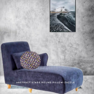 Cojín Redondo Estrellas abstractas