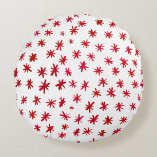 Cojín Redondo Estrellas acuáticas - rojo