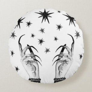 Cojín Redondo Estrellas de Brujas: Antecedentes nocturnos de Hal