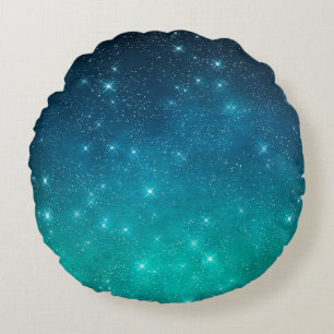 Cojín Redondo Estrellas del Cielo Nocturno Amantes Astrología Un