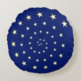 Cojín Redondo Estrellas Elegantes en Espiral sobre Almohadón Red