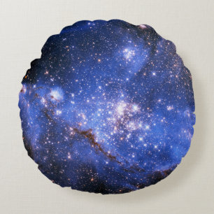 Cojín Redondo Estrellas Embriónicas azules caídas